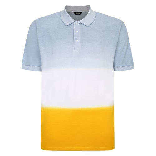 Bigdude Ombre Poloshirt Hellblau